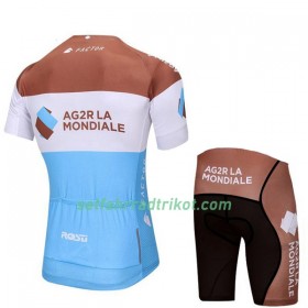 Fahrradbekleidung Radtrikot Kurzarm + Radhose Kurze 2018 AG2R La Mondiale N001 